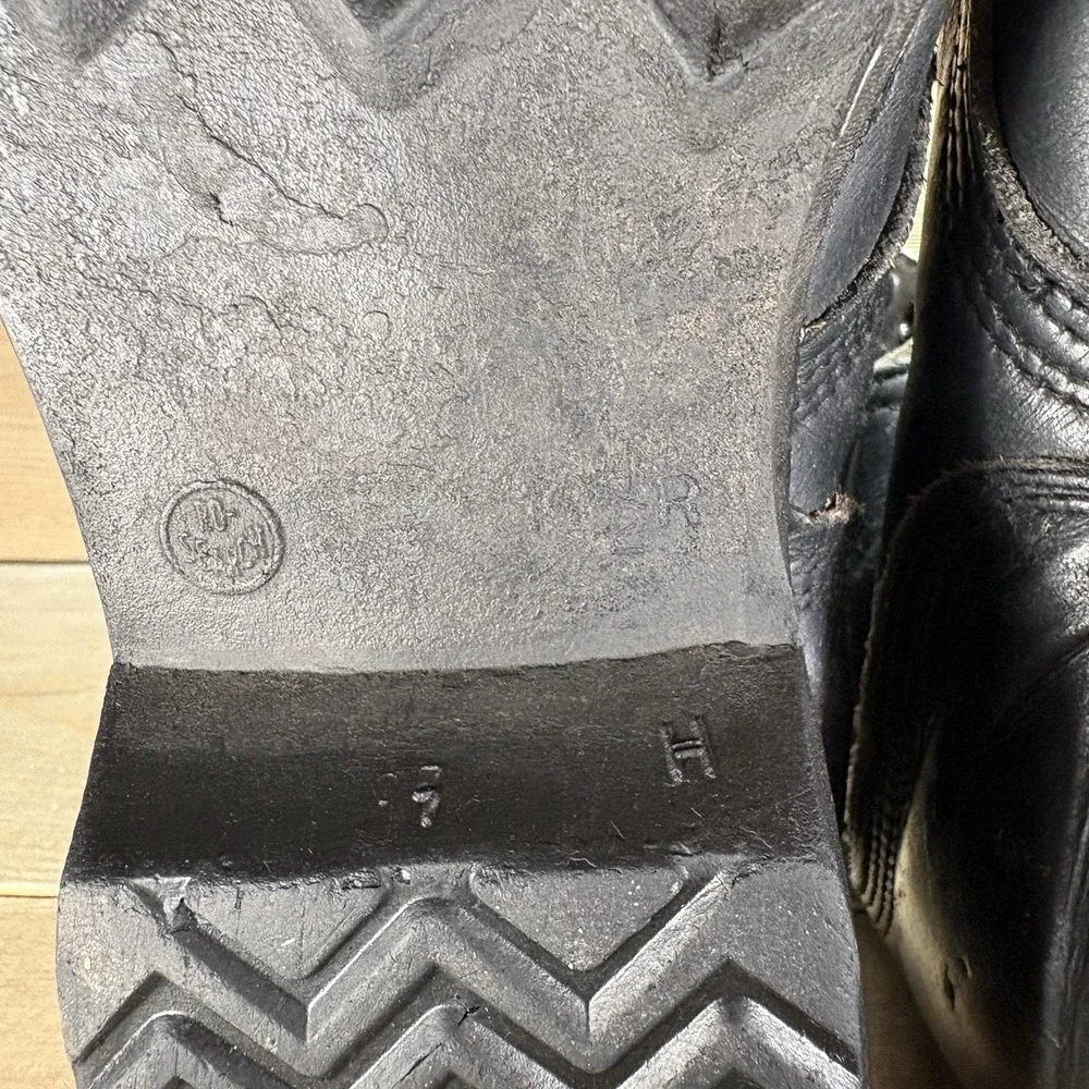 vintage ro search mens size 10.5 shoes black leather combat military boots